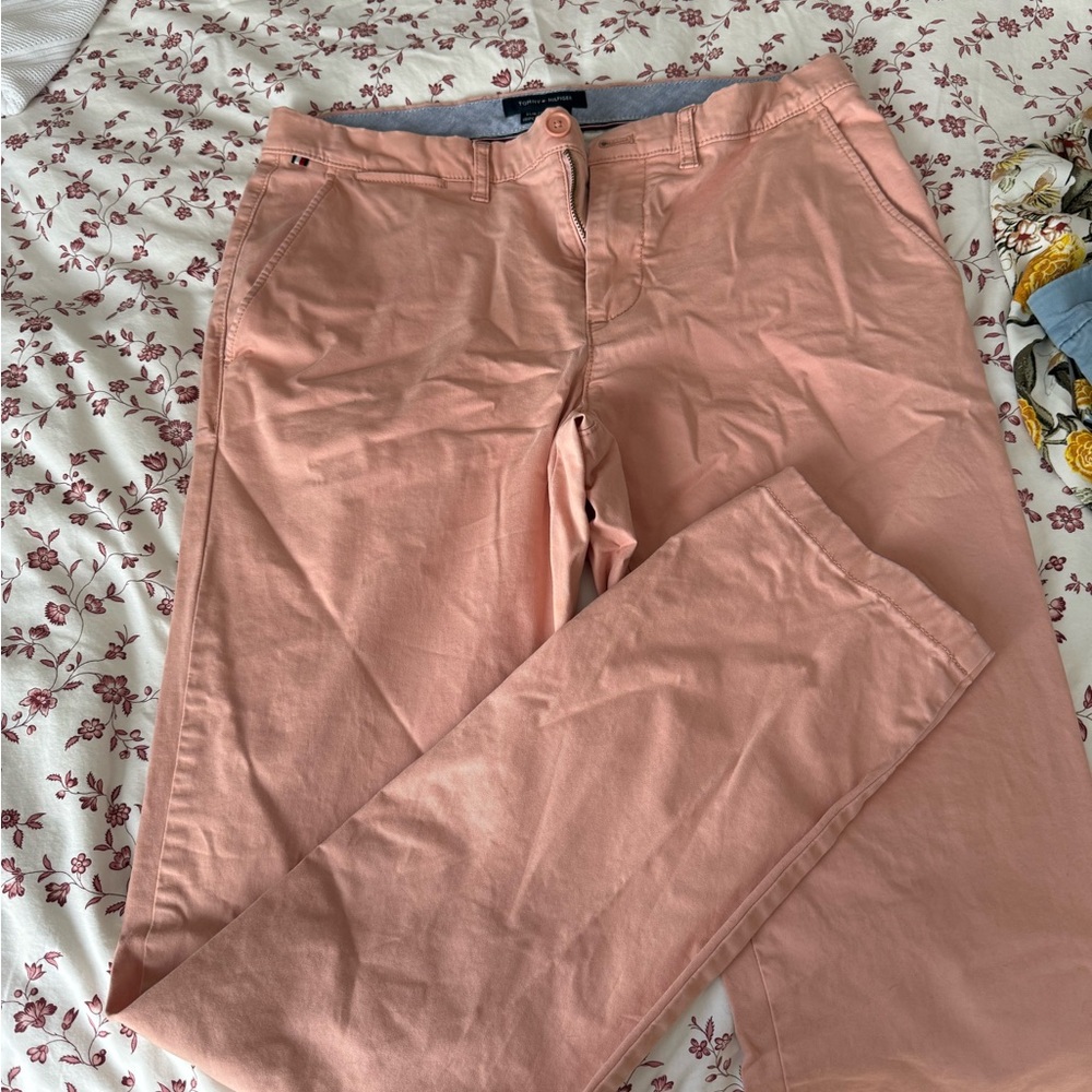 Tommy Hilfiger Peach Slim Fit Chinos